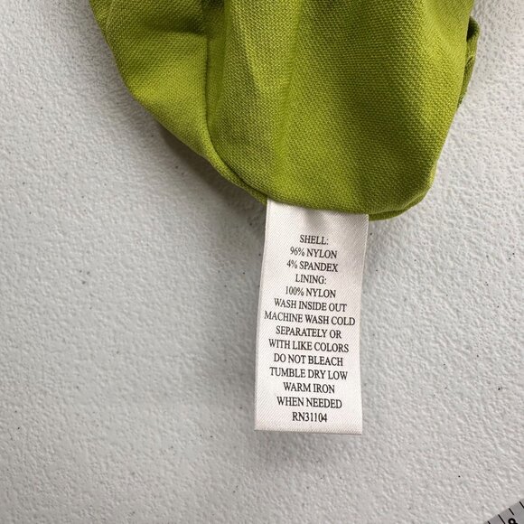 Green Madison Textured Sleeveless Tiered V-Neck Dress Womens Size L Babydoll - Picture 3 of 9